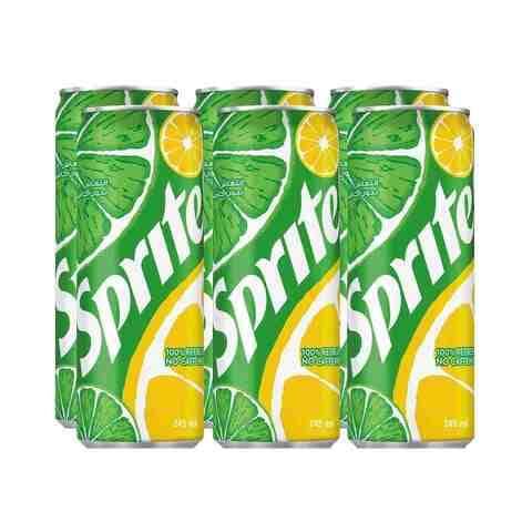 Sprite Carbonated Soft Drink 245ml Pack of 6