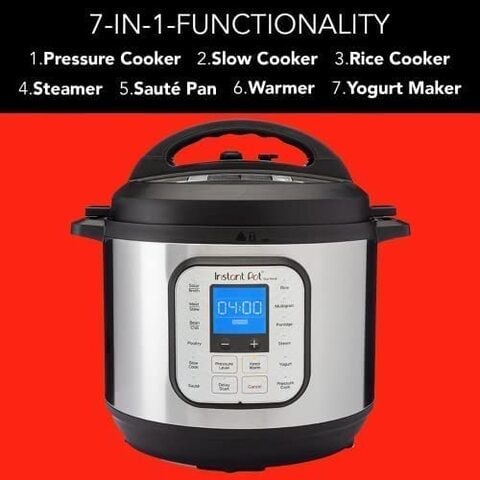 Instant Pot Duo Nova, 7 In 1, Electric Pressure Cooker, 9.5 Liters (10 Quarts), 13 One-Touch Cooking Programs, Multicooker, INP-114-0005-01-GC, Black &amp; Stainless Steel