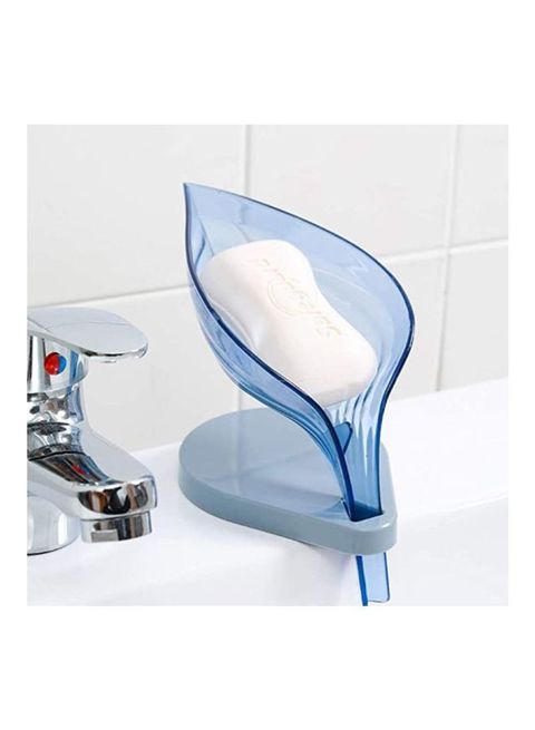 Sapu - Leaf Shape Soap Dish Blue 12x11.5x9centimeter
