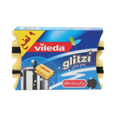 إسفنجة Vileda Glitzi (فيليدا جليتيز) لغسيل الأطباق برغوة كثيرة، 9 قطع