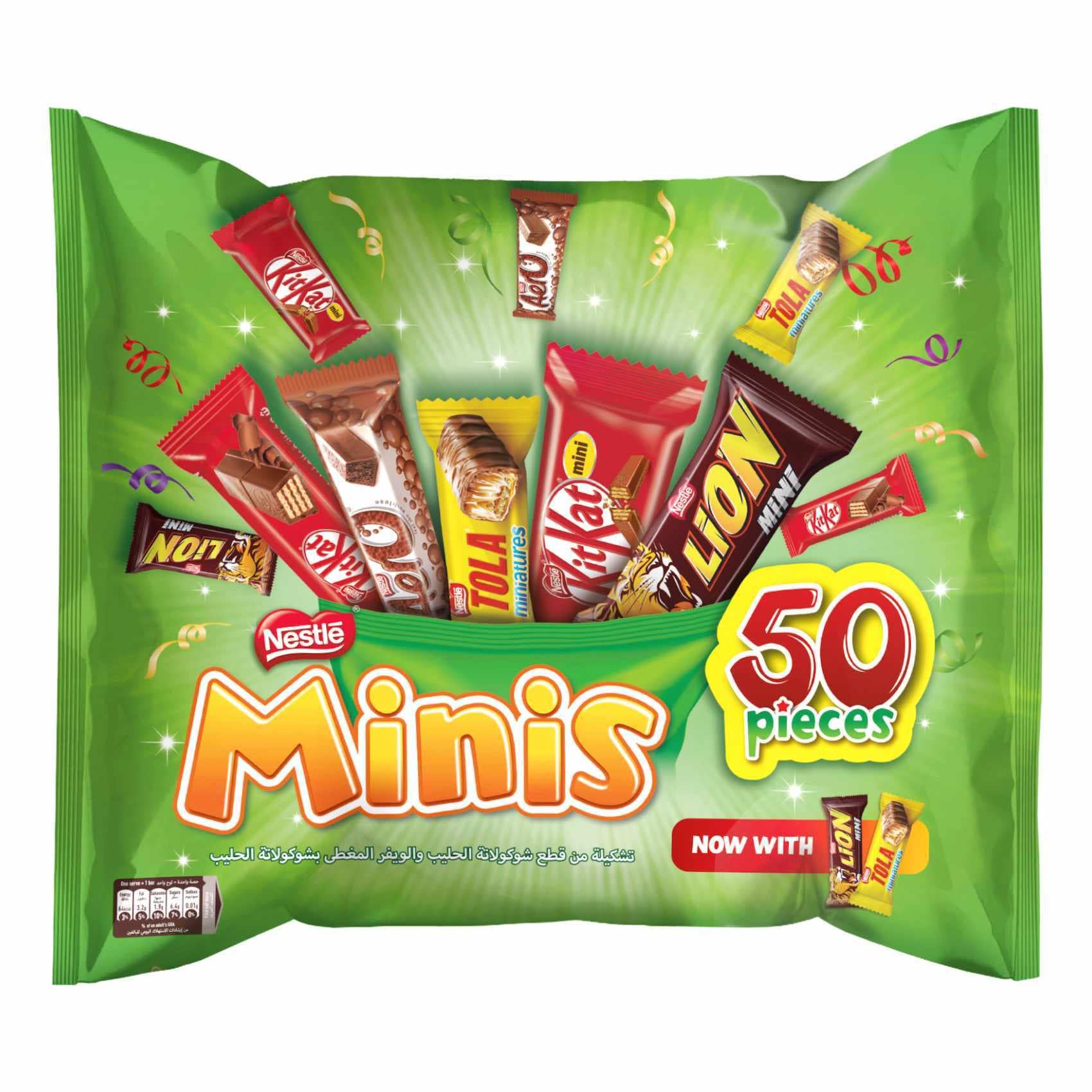 Buy Nestle Mini Mix Chocolate 50 Pieces 647g Online - Shop Food Cupboard on  Carrefour UAE