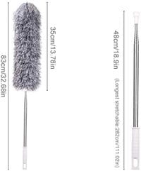 Cochanvie Creative Stretch Extendable Microfiber Duster With Extension Pole Reach 30&quot; - 110&quot;, Adjustable Feather Duster Household Dusting Brush For Cars, Interior Roof, Ceiling Fan, Bookshelves.