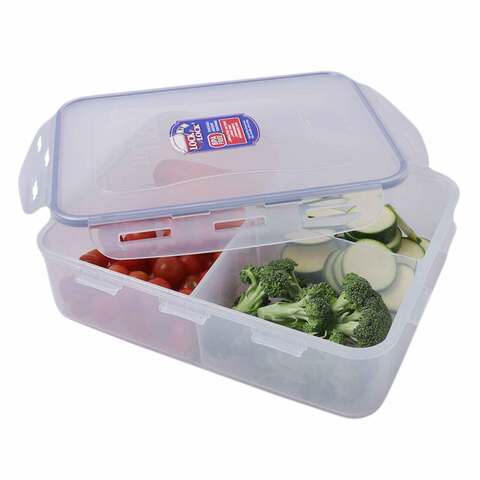 Lock & Lock Rect. Short Food Container 3.9L w/ Divider