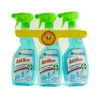 Carrefour Anti-Bacterial Bathroom Disinfectant Cleaner Blue 500ml Pack of 3