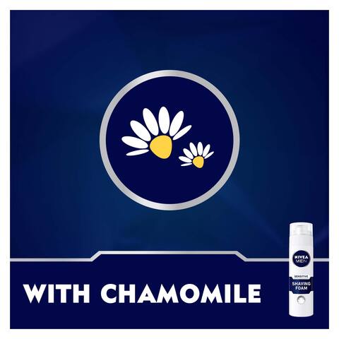 Nivea Shaving Foam for Men - Sensitive - Chamomile and Hamamelis - 200 Ml