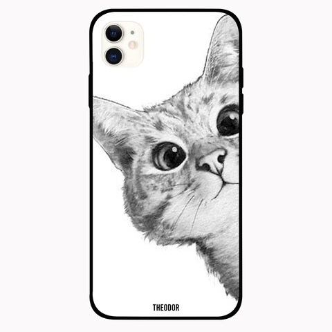 Theodor Apple iPhone 12 Mini 5.4 inch Case Cute Cat Flexible Silicone