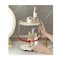 2-Layer 360 Degree Rotating Cosmetic Holder Stand White/Gold