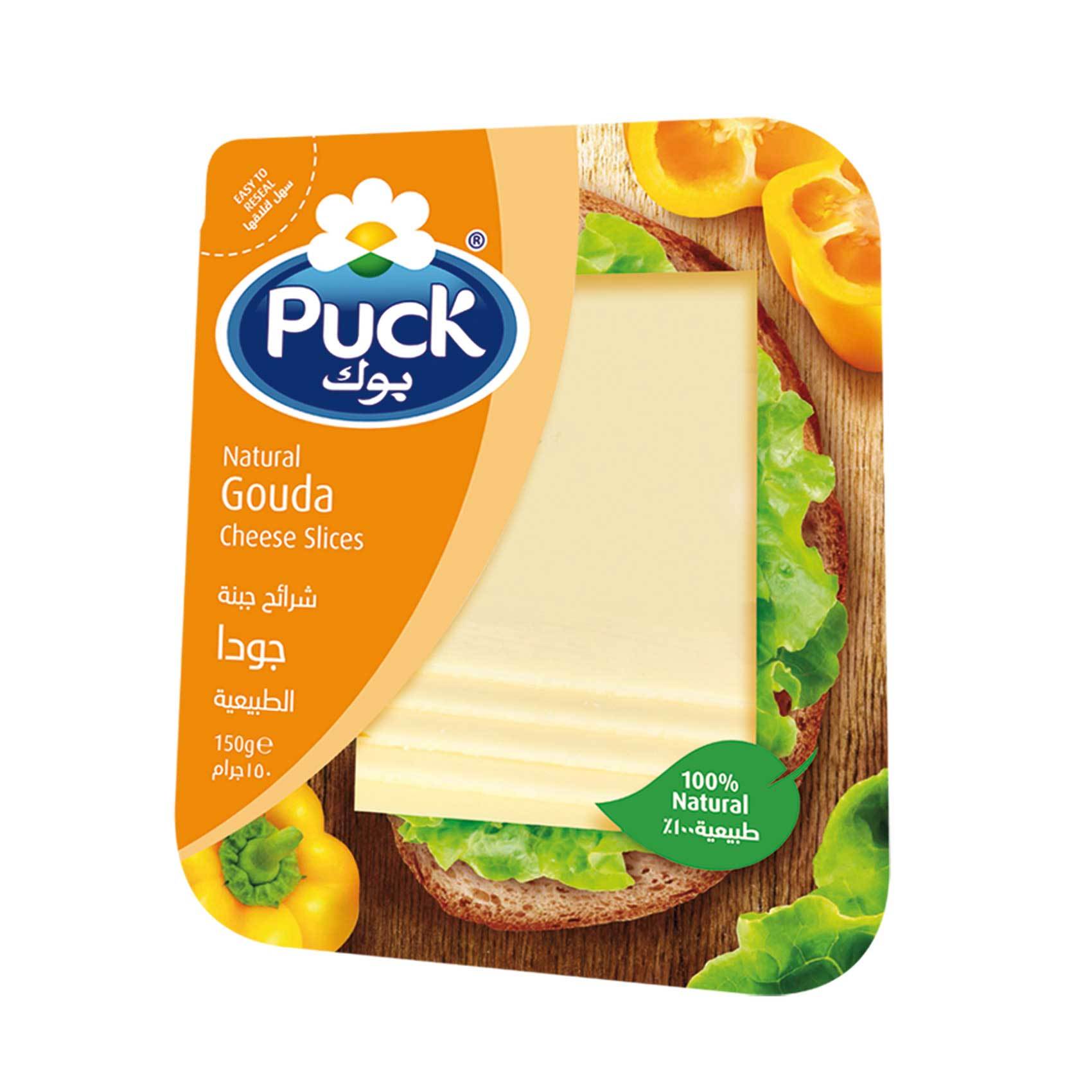Buy Puck Natural Gouda Cheese Slices 150g
