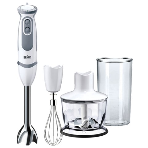 BRAUN Mq5235 Stainless Steel Handle With 3 Piece Accessories 1000 Watt Hand  Blender - Gray White