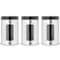 Brabantia 335341 Stainless Steel Canister Set With Window (Pack Of 3)