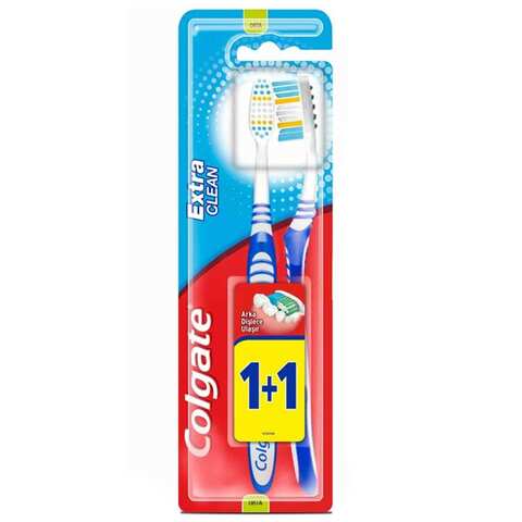 Colgate Toothbrush Extra Clean Medium 2 Pieces