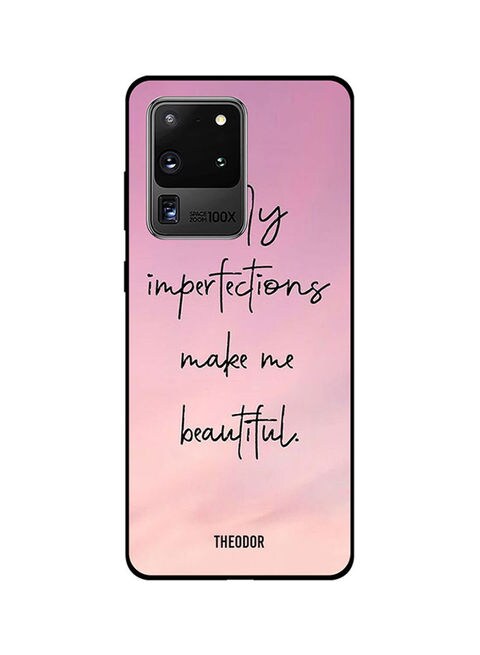 Theodor - Protective Case Cover For Samsung Galaxy S20 Ultra Pink/Black