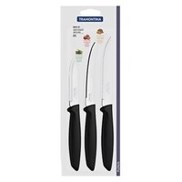 Tramontina Plenus Premium Kitchen Knife Black 3 PCS