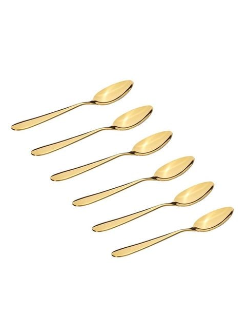 Liying 6-Piece Stainless Steel Tablespoon Set Gold 22X2X4 cm