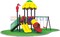 Rainbow Toys - Outdoor Children Playground Set Garden Climbing frame Swing Slide 4.5 * 2.8 * 3 Meter RW-12004
