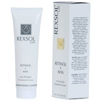 REXSOL Retinol + AHA Anti-wrinkle Treatment Cream | With pure Vitamin A and Vitamin E | Beeswax | Effectively diminishing fine lines &amp; wrinkles, age spots &amp; pigment.(60 ml / 2 fl oz)