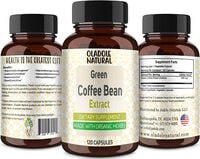 Oladole Natural Green Coffee Bean Max Potency Extract, Antioxidant Supplement &amp; Metabolism Booster For Weight Loss, Non-Gmo, Vegan, Gluten-Free 450mg, 120 Capsules