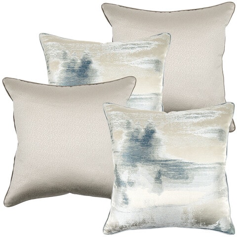 White and silver store cushions