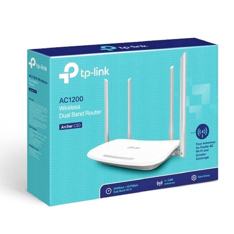 Tp-Link Archer C50 AC1200 Wireless Dual Band Router (White).
