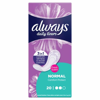 Always Thin Pantiliners Regular Clean Fresh Scent 20 Each (Pack of 3) :  : Health & Personal Care
