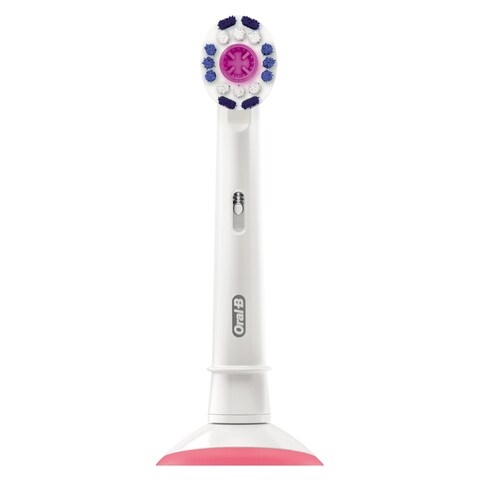 Oral B Vitality 200 electric rechargeable toothbrush, with travel case, Pink.