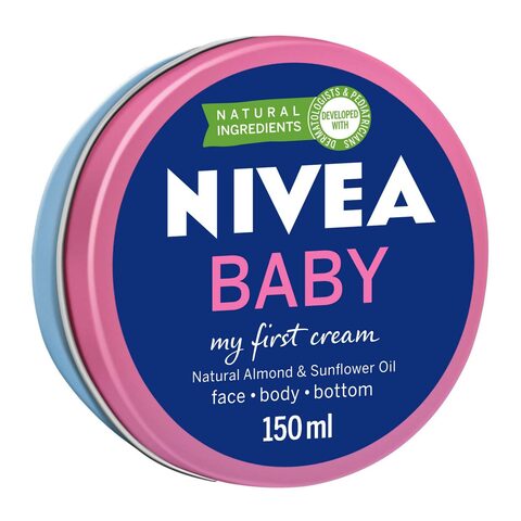 NIVEA Baby All Purpose Cream, My First Cream Natural Almond &amp; Sunflower Oil, 150ml