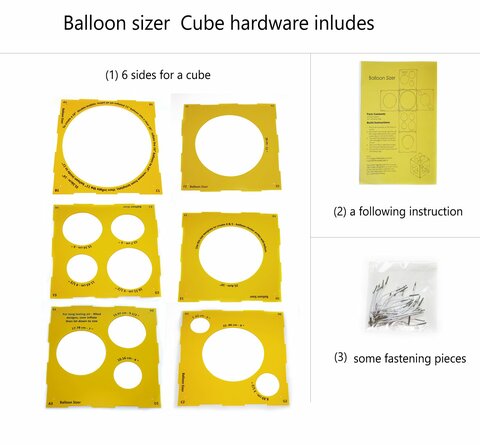 11 Holes Collapsible Balloon Sizer Box Cube, EEEkit Balloon Size  Measurement Tool for Birthday Wedding Party Balloon Decorations, Balloon  Arches