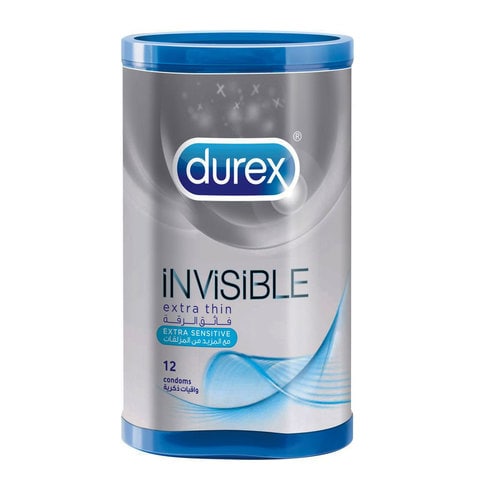 Durex Invisible Extra Thin Condom Pack Of 12 Pieces