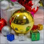 Buy YATAI 20cm Festival Baubles Holiday Tree Decoration Ball Ornaments Shatterproof Balls For Festival Hanging Seasonal Decor Festival Holiday Decoration - Shiny, Matte, Glitter Baubles (2) in UAE