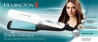 Remington Shine Therapy Wide Plate Ceramic Hair Straighteners For Longer Thicker Hair With Morrocan Argan Oil
