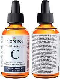 Florence Big 2.11Oz. Organic Advanced Vitamin C Serum And Hyaluronic Acid For Face, Eye Contour. Serum Vitamin C With Anti-Aging And Wrinkle Ingredients