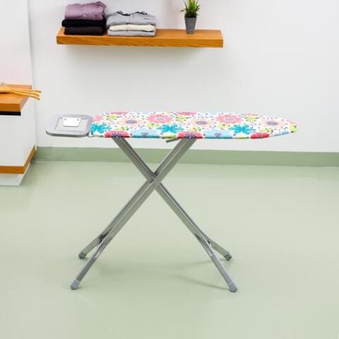 Iron Board with Adjustable Height &amp; Lock System  Mesh Ironing Board with Steam Iron Rest, 91x30cm   Non-Slip Feet &amp; Foldable Legs  Heat Resistant Cover