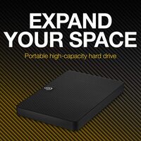 Seagate Expansion, 1 TB, External Hard Drive HDD, 2.5 Inch, USB 3.0, PC &amp; Notebook, 2 Years Rescue Services STKM1000400, Black