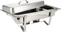 Single Stainless Steel Chafing Dish Buffet Catering Warmer 9 LITER CAPACITY Silver
