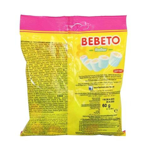 Buy Bebeto Roller Marshmallow Candy 60g