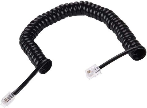 Telephone Phone Handset Cable Cord, Stretch Length: 2m Landline Phone Handset Cable Cord