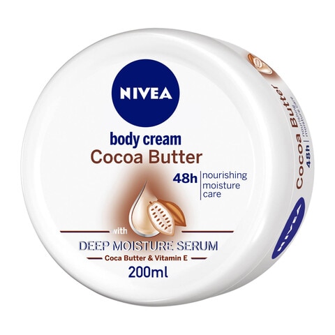 NIVEA Body Cream Dry Skin Cocoa Butter Vitamin E Jar 200ml
