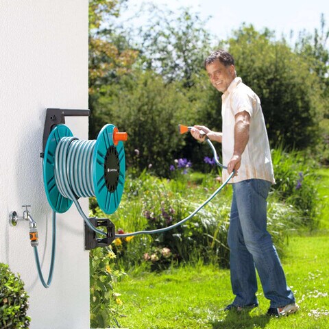 Buy Gardena Classic Wall-Mounted Garden Hose Reel Online - Shop Home ...