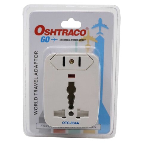 Oshtraco Go World Travel Adaptor OTC-934A White