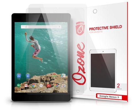 Ozone - Crystal Clear HD Screen Protector Scratch Guard for Nexus 9 (Pack of 2)