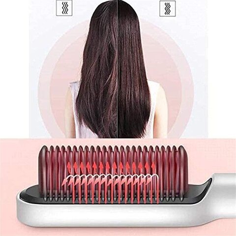 Straightening comb outlet for hair