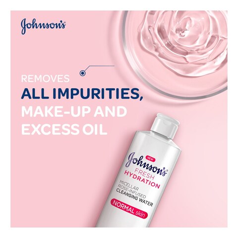 Johnsons Fresh Hydration Micellar Rose-Infused Cleansing Water Clear 400ml