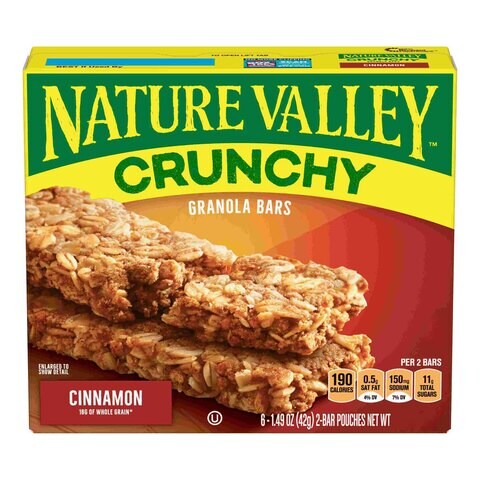 Nature Valley Cinnamon Crunchy Granola Bars 42g Pack of 5