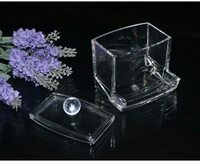 Generic Partical Charming Clear Acrylic Q-Tip Holder Box Cotton Swabs Stick Storage Cosmetic Makeup Case