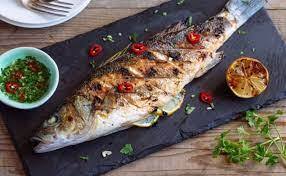 COOKED SEABASS  PER KG