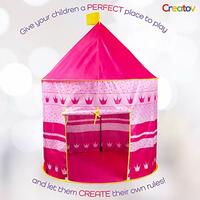 Creatov Kids Tent Toy Princess Playhouse, Toddler Play House Pink Castle For Kid Children Girls Boys Baby Indoor &amp; Outdoor Toys Foldable Playhouses Tents With Carry Case Great Birthday Gift Idea