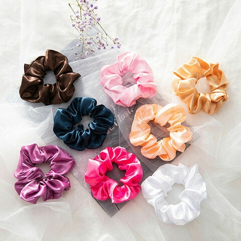 Buy Satin Scrunchies for Hair 40 Piece Elastics Hair Ties