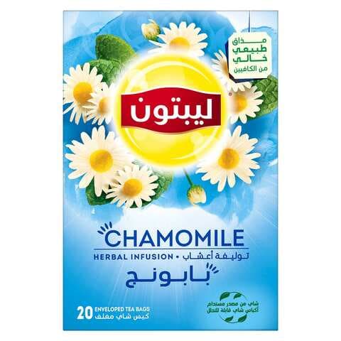 Buy Lipton Herbal Infusion Tea Bags Relax Sleep Calm Chamomile Naturally Caffeine-Free 20 Tea Bags in UAE