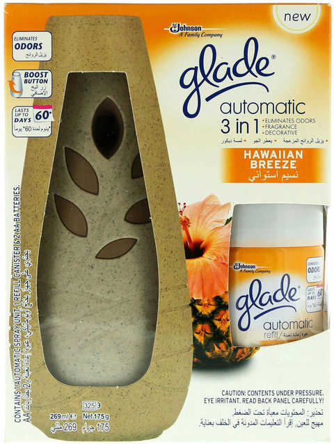 Glade Air Freshener 3 in 1 Hawaiian Breeze 175 Ml