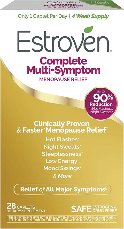 Estroven Complete Multi-Symptom Menopause Relief, Safe, Effective And Drug Free, Clinically Shown To Relieve Multiple Menopause Symptoms*, Reduces Hot Flashes And Night Sweats, One Per Day